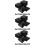 36Ud Tapas Plásticas Para Y Postes De Valla Negro Liso 9