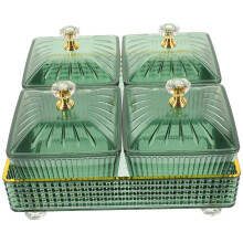 3 De Platos Para Snacks Con , Uso Doméstico Verde
