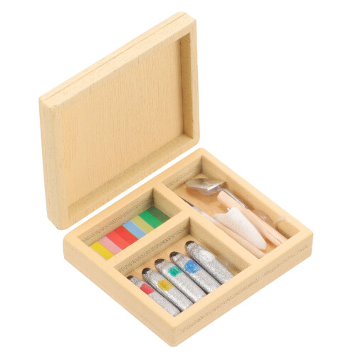 5Jgo Mini Cajas De Pintura Para Casa De Muñecas Material Madera 2
