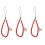 3Ud Charm Teléfono Con De Rojo Oscuro Trenzada 6
