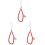 3Ud Charm Teléfono Con De Rojo Oscuro Trenzada 4