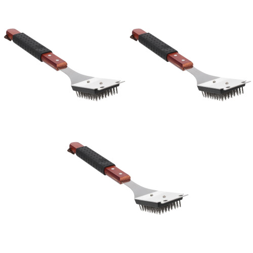 3Ud Cepillos Antideslizantes Para Con Mango De Madera 2