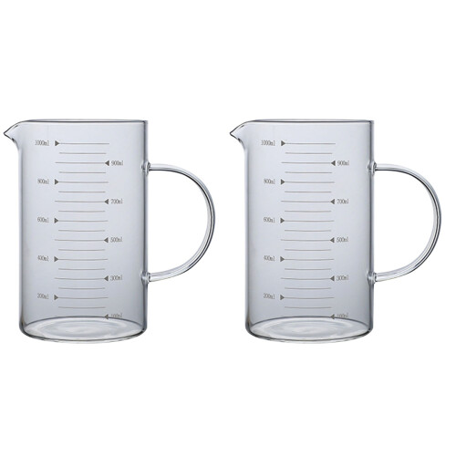 2Ud Vaso Medidor Resistente Temperatura Con Vertedor En Forma De V 1