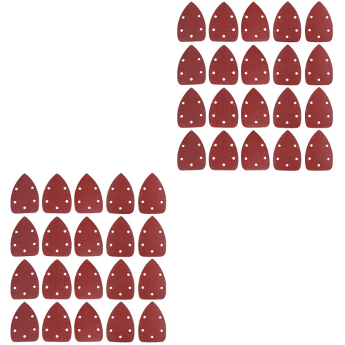50Ud Lija Triangular Flockada Rojo Oscuro Para Metal Y Madera 2