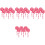 24Ud Decoración Rosa En PP Con Piruleta Para 5