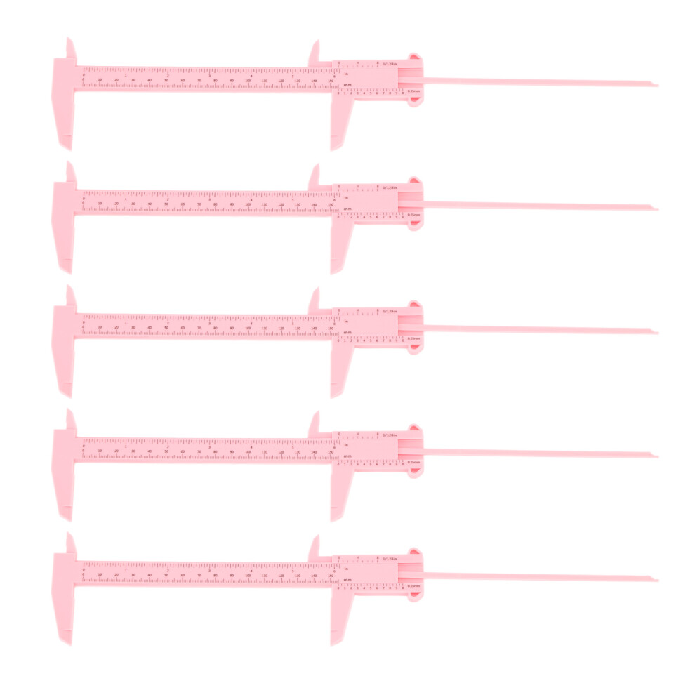 Pink 10Pcs 150Mm Eyebrow Microblading Ruler For Precise Shape And Positioning