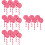 24Ud Decoración Rosa En PP Con Piruleta Para 9