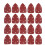 50Ud Lija Triangular Flockada Rojo Oscuro Para Metal Y Madera 10