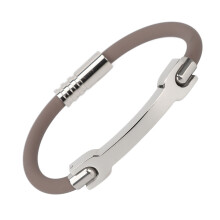 Bracciale energetico impermeabile per equilibrio per sport all'aperto - Silicone marrone