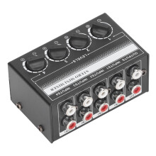 CX400 4 Channel Portable Stereo Mixer White for CD Player Tape Drive Phone