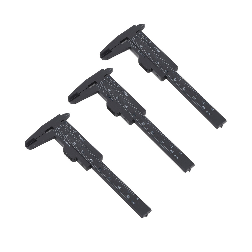 Black 10Pcs 80Mm Eyebrow Tattoo Ruler Microblading Positioning Caliper