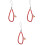 3Ud Charm Teléfono Con De Rojo Oscuro Trenzada 5