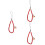 3Ud Charm Teléfono Con De Rojo Oscuro Trenzada 8