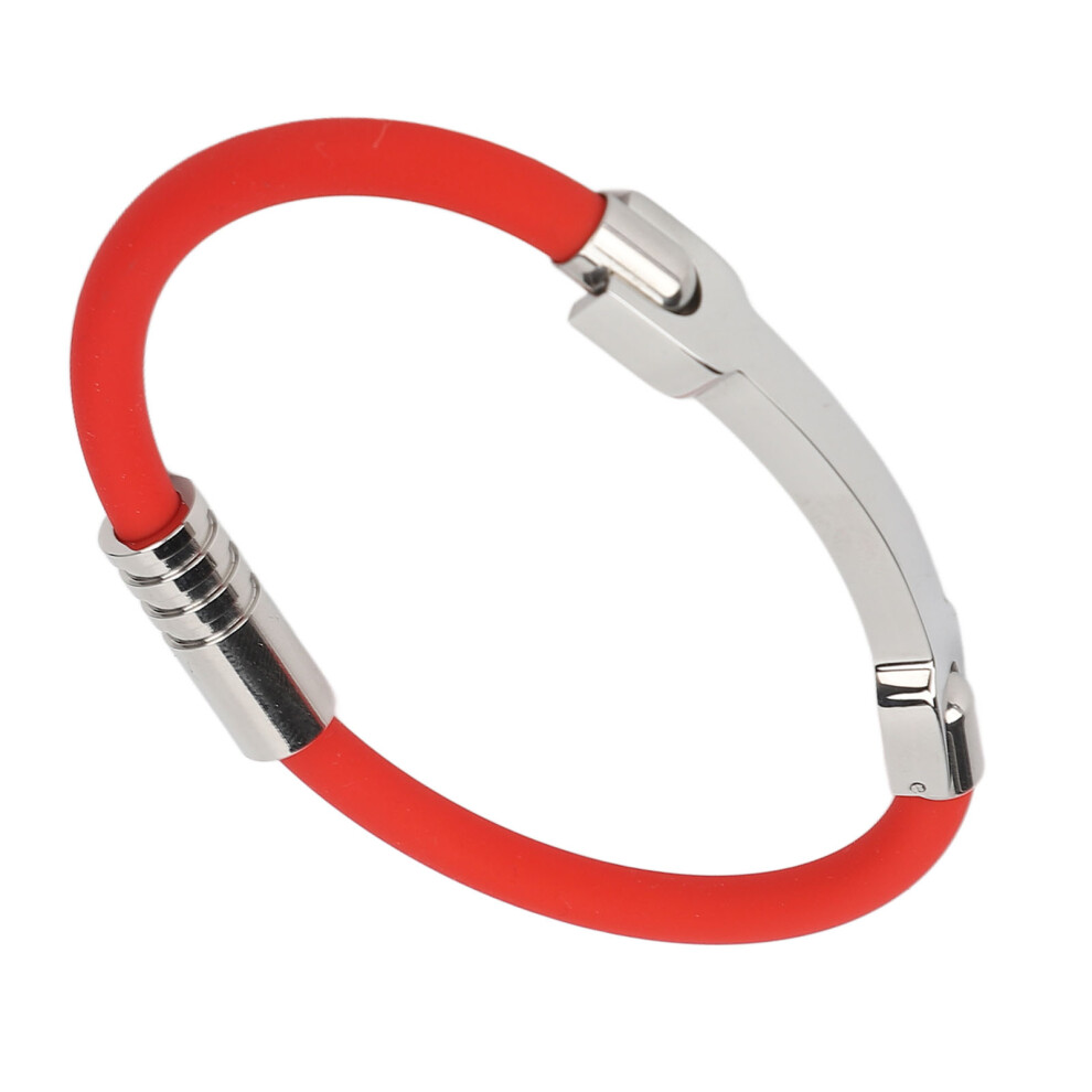 Red Waterproof Silicone Static Proof Balance Energy Wrist Bracelet For Outdoor Sports