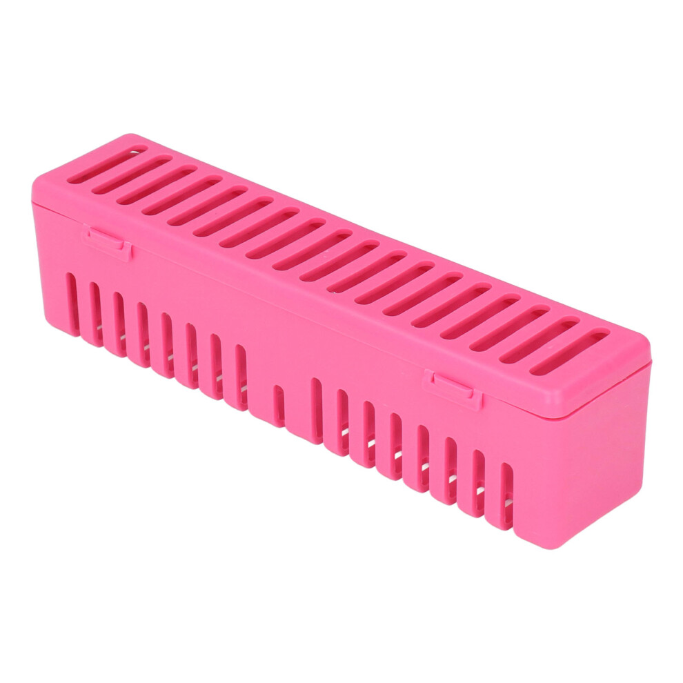 Pink Plastic Dental Instrument Autoclave Box - Medical Cleaning Container
