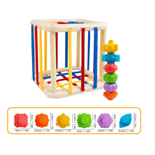 Set di Gioco Forma di Bebè, 6 Blocchi di Plastica Colorati, Altezza 11cm 1