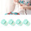 Durable Silicone Fingerstall 4-Pack Green White for Safe Needlework 14