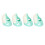Durable Silicone Fingerstall 4-Pack Green White for Safe Needlework 15
