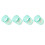 Durable Silicone Fingerstall 4-Pack Green White for Safe Needlework 16