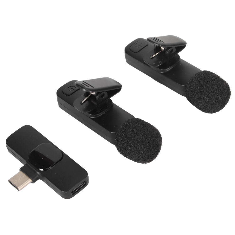 Wireless Lavalier Microphone Type C 2.4Ghz Noise Canceling Clip On 9441370046266