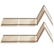 Somieres - DUOKU - CB006 - Tamaño Twin - Paquete de 8 - Paneles Plegables de Madera Natural