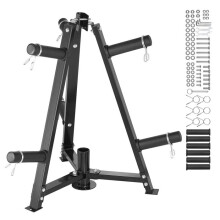 Soutien pour Plaques de Poids - DUOKU - YFRK-B36 - Capacité 300 lb - Couleur Noir - Usage Régulier