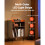 Mobile per vinili - DUOKU - 3 livelli - 150 album - Luce LED - Marrone 4