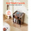 Mobile per vinili - DUOKU - 3 livelli - 150 album - Luce LED - Marrone 5