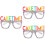 3 Gafas Fiesta Cumpleaños Resistentes Blancas Decorativas 7