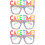 3 Gafas Fiesta Cumpleaños Resistentes Blancas Decorativas 9