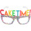 3 Gafas Fiesta Cumpleaños Resistentes Blancas Decorativas 2