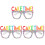 3 Gafas Fiesta Cumpleaños Resistentes Blancas Decorativas 3
