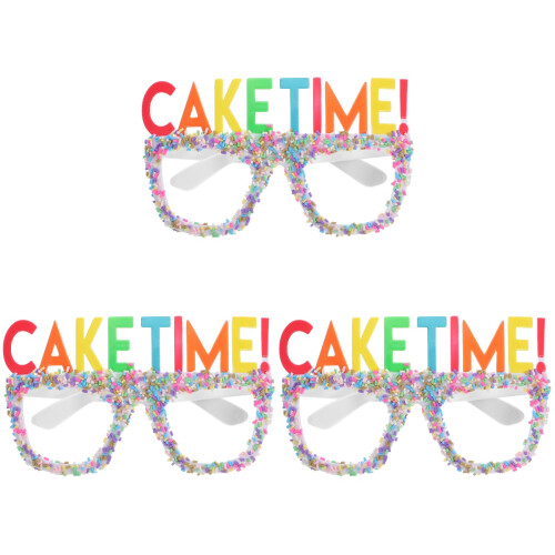 3 Gafas Fiesta Cumpleaños Resistentes Blancas Decorativas 2