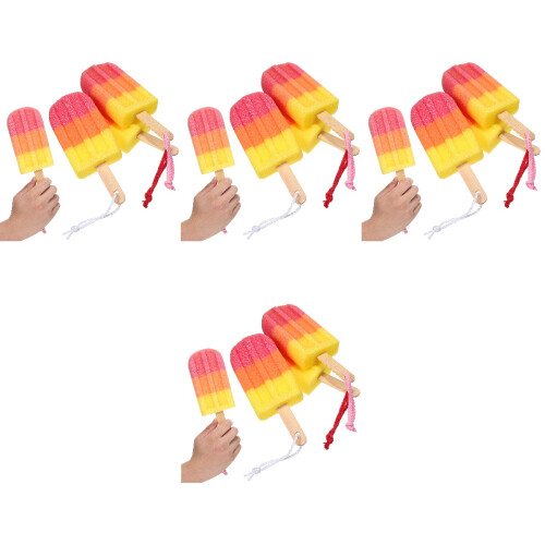 12Ud Esponjas Para Cuerpo Con Mango Asortido Y Suave 2