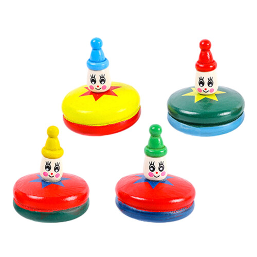 8Ud Juguetes Giratorios De Madera Para Niños Multicolor Y Resistente 1