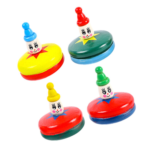 8Ud Juguetes Giratorios De Madera Para Niños Multicolor Y Resistente 2