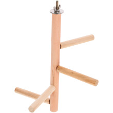 3Ud Accesorios De Jaula Posaderos De Madera Caqui Para Pájaros Y Loros