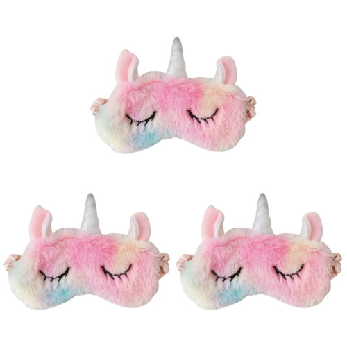 3Ud Máscara Para Unicornio De Peluche Multicolor Con PP 1