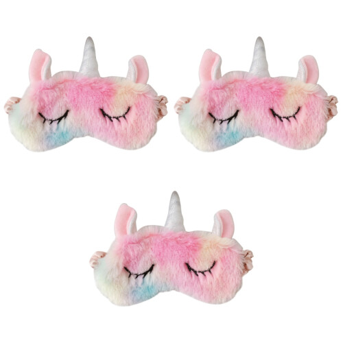 3Ud Máscara Para Unicornio De Peluche Multicolor Con PP 2