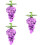 3Ud Figura Cristal En Violeta Para Decoración 8