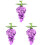3Ud Figura Cristal En Violeta Para Decoración 3