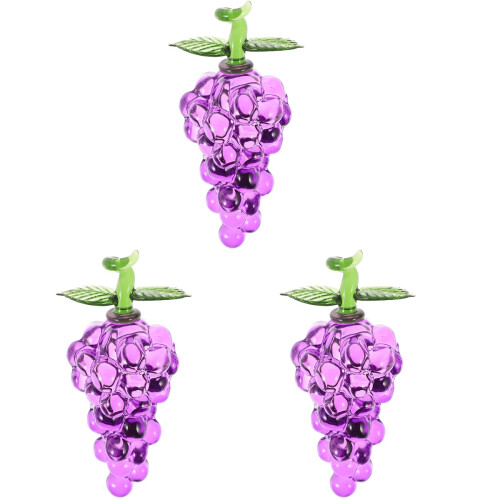 3Ud Figura Cristal En Violeta Para Decoración 2