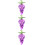 3Ud Figura Cristal En Violeta Para Decoración 9