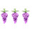 3Ud Figura Cristal En Violeta Para Decoración 5