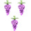 3Ud Figura Cristal En Violeta Para Decoración 4