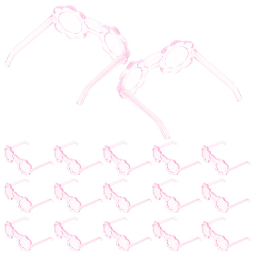 300Ud Mini Gafas De Plástico Rosa Para Muñecas Accesorios 2