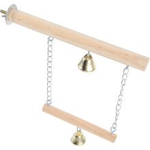 4Ud Columpios Con Para Pájaros De Madera Beige