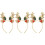 3Ud Diadema Accesorio Colorido Plástico Tela 6