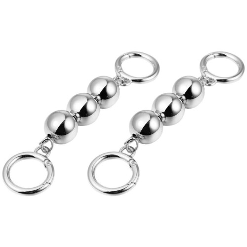 6Ud Correa De Perla De Imitación Plata Para Bolsa Mini Sin Asa 2