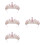 4Ud Diademas Bodas Niñas Rosa Y Cómoda Con 9